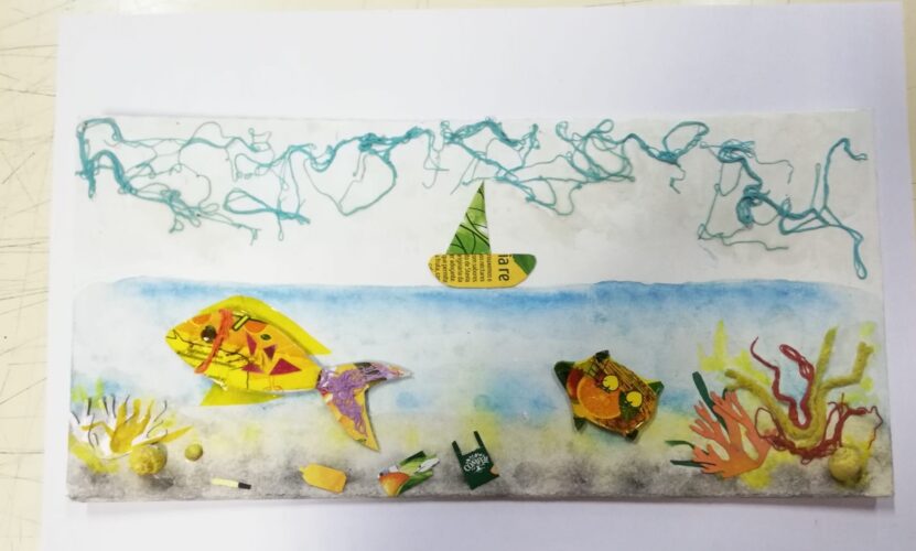 Representação da capa do livro "O Mar" de Sophia de Melo Breyner Andresen